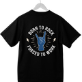 BORN TO ROCK t-shirt front view