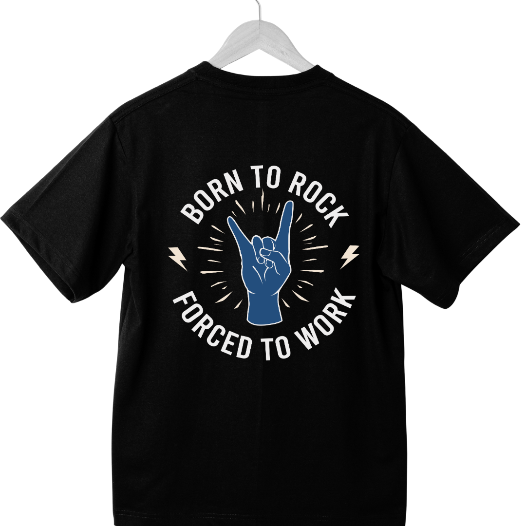 BORN TO ROCK t-shirt front view