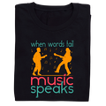 MUSIC SPEAKS graphic t-shirt for men
