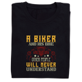 BIKER AND HIS BIKE graphic t-shirt for men