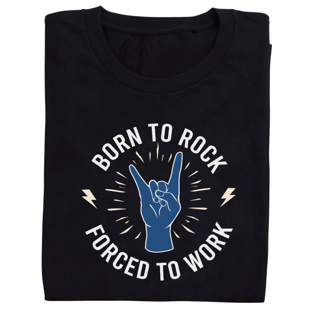 BORN TO ROCK graphic tee back design