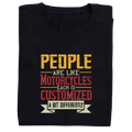model wearing CUSTOMIZED DIFFERENTLY statement t-shirt front view