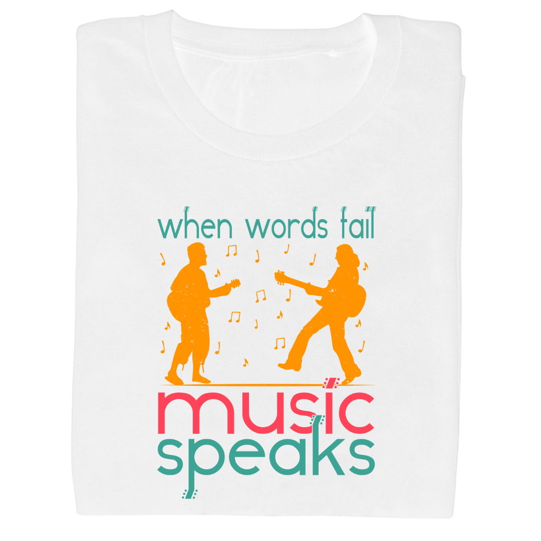 "MUSIC SPEAKS premium quality t-shirt