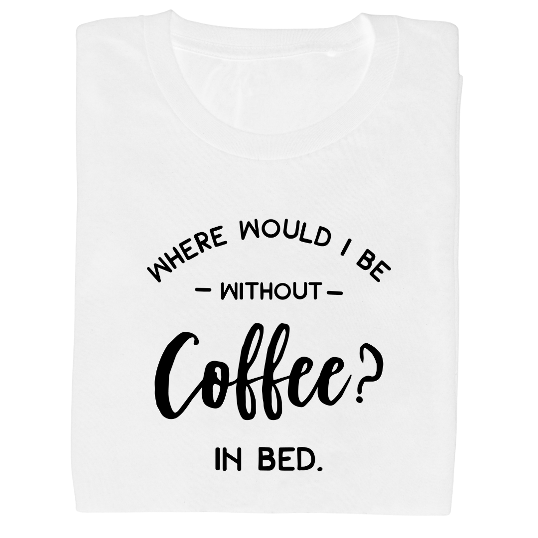 WITHOUT COFFEE bold graphic tee close-up print