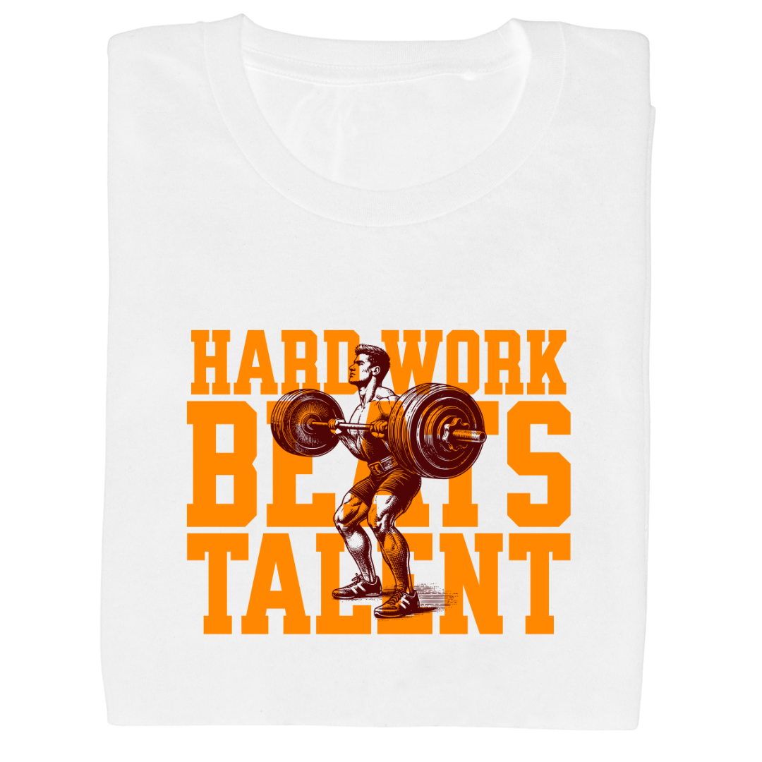 HARDWORK BEATS TALENT workout gym t-shirt