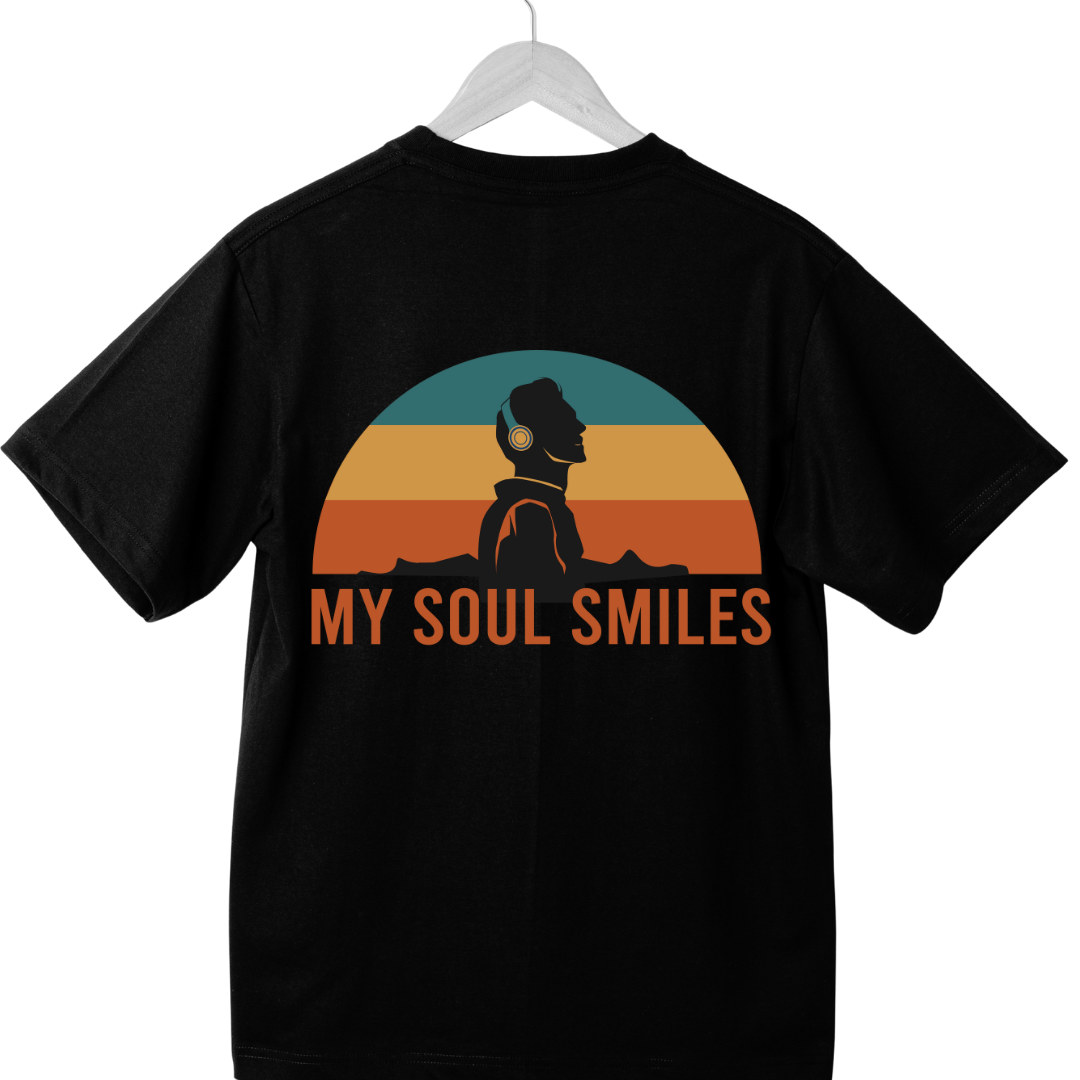 "MY SOUL SMILES motivational text t-shirt